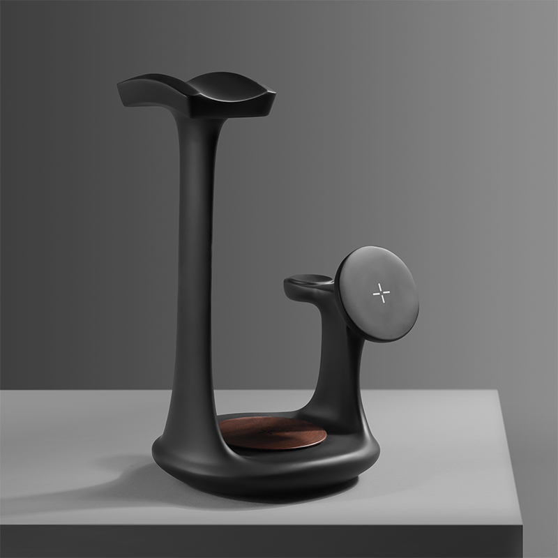Three-In-One Magsafe Magnetic Stand Suitable for Apple Phones, Watches, Wireless Charging, Earphone Storage, and Desktop Organizer