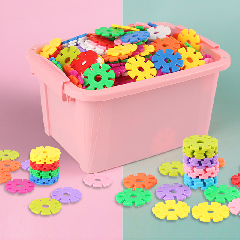 Snowflake Children Toy Boy Toy Boy Building Block Assembly Model Puzzle Multifunctional Intelligence Enlightenment Big Grain Kindergarten