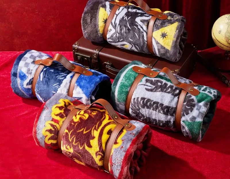 Authentic Miniso Harry Potter Series Hooded Casual Blanket Plush Blanket Slytherin Quilt Air Conditioning Cold Protection