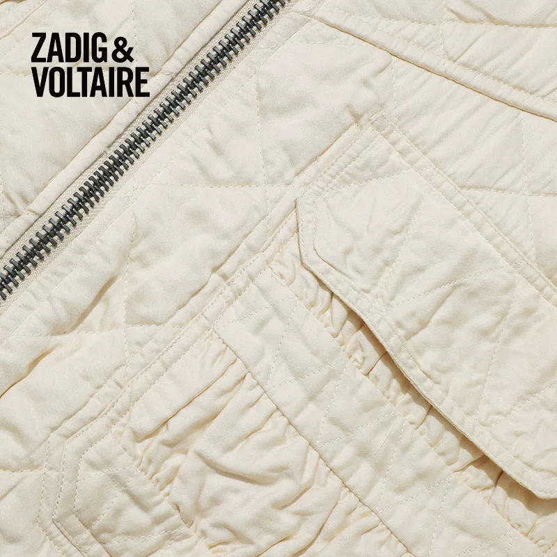Женская куртка Zadig & VOLTAIRE куртка повседневная короткая плечо ромб компресс молния 3401WD
