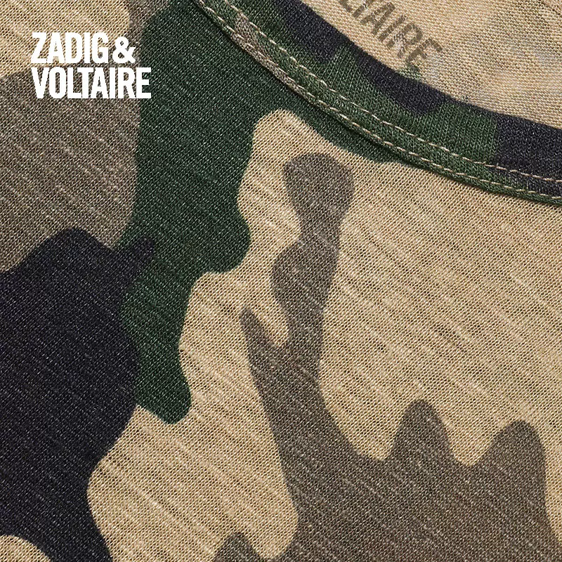 Женская футболка Zadig &amp; Voltaire с круглым воротом, длинный рукав, модная повседневная линия, комфортный приталенный TP1816FD