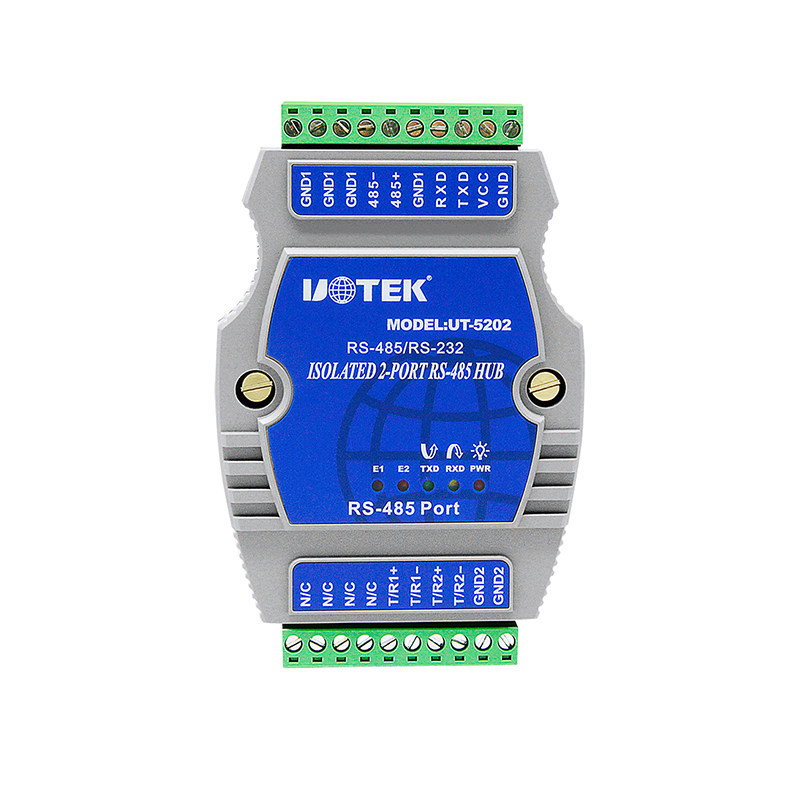 UTEK active RS232 RS485 to 2 port RS485 hub rail type UT-5202