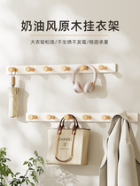 Entrance door clothes hook high-end retro cream style punch-free clothes hanger wall hanging after entering the door and entering the house