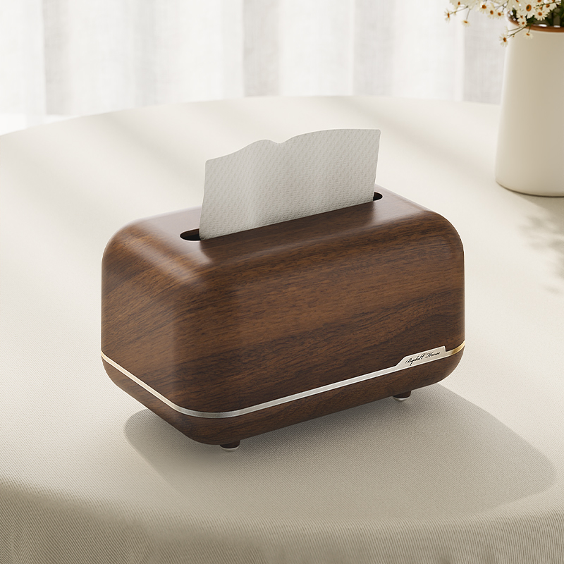 デスクトップリビングルームティッシュボックスアンティークスタイルコーヒーテーブルベッドルームライト高級ホームスプリング磁気リモコン収納紙箱