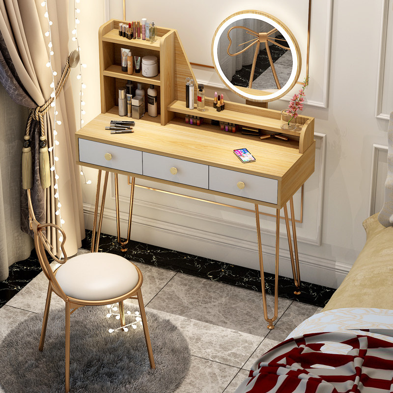 High-end light luxury dressing table bedroom modern minimalist storage cabinet integrated small net red ins wind dressing table table