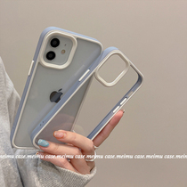 Blue rims apply Apple 12pro max phone cover iphone11 13 phone shell x silicone transparent xsmax creative couple xr female 8plus new 7 full