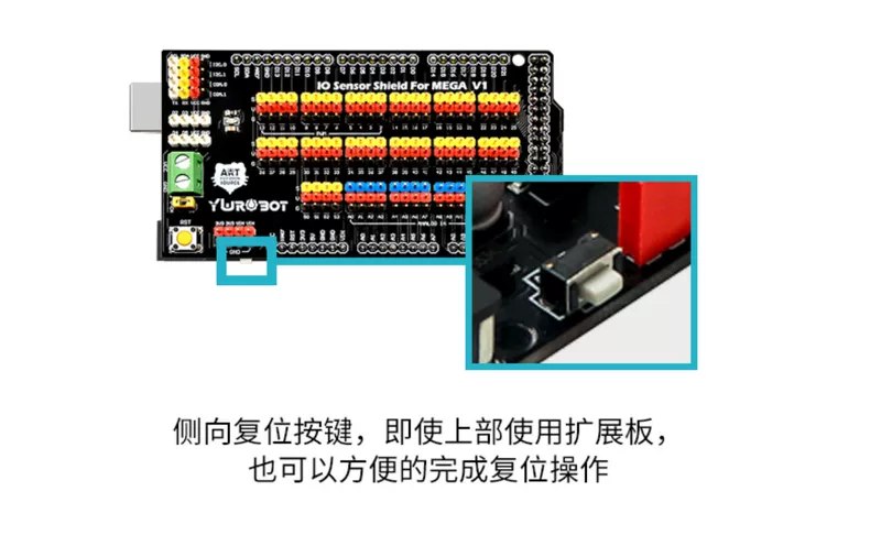 YwRobot phù hợp với bo mạch phát triển Arduino MEGA 2560 và đi kèm cáp dữ liệu và vận chuyển miễn phí để điều khiển vi điều khiển.