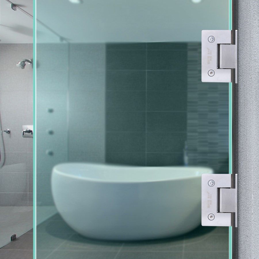 Bathroom clip glass clip 90 degree frameless glass door hinge folding 304 stainless steel shower room hinge