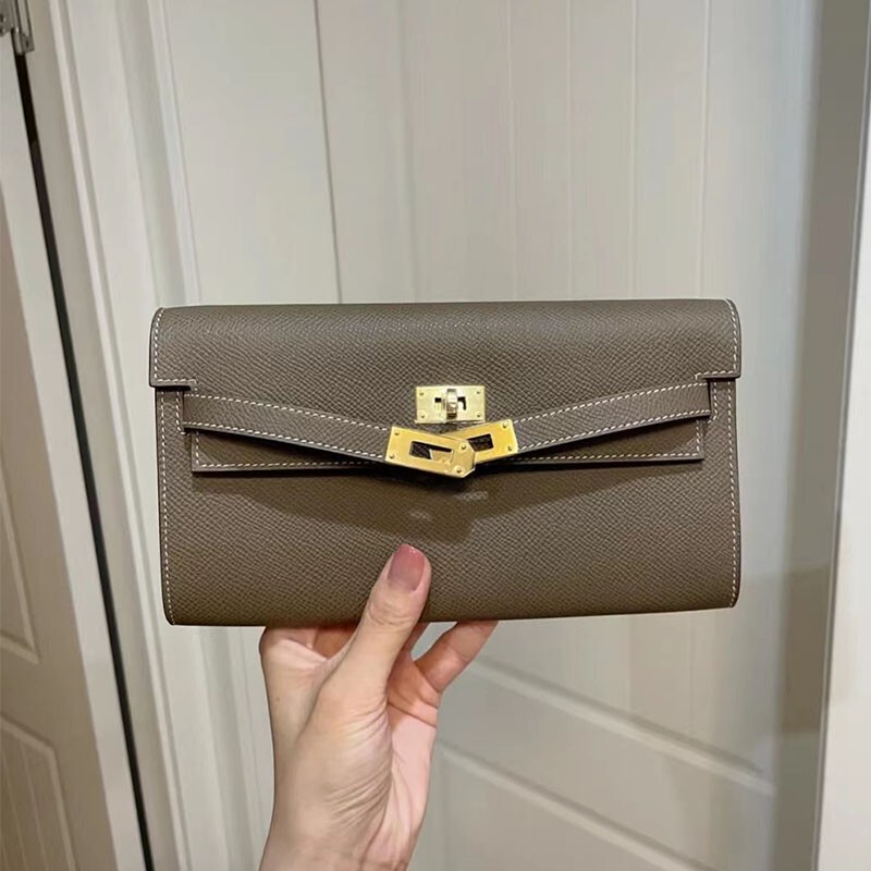 2026 New Kelly Wallet Long Clutch Bag Genuine Leather Women's Bag Single Shoulder Crossbody Small Bag Functional Wallet Phone Bag 2026 New Kelly Wallet Long Clutch Bag Genuine Leather Women's Bag Single Shoulder Crossbody Small Bag Functional Wallet Phone Bag