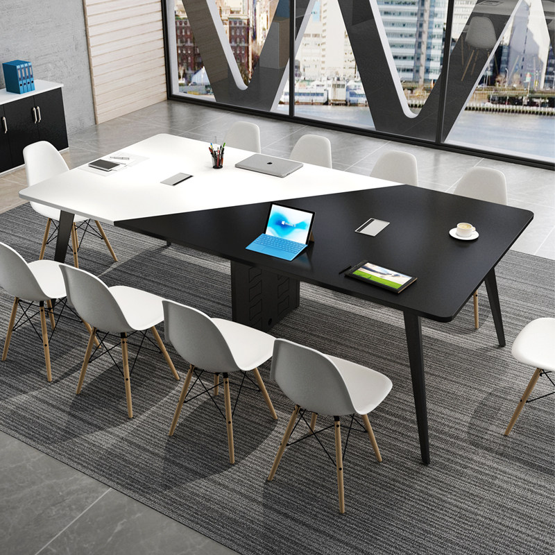 Creative negotiation table meeting table convenient modern small plate training table desk and chair combination long tables