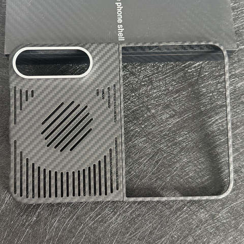 Carbon Fiber Weave Heat dissipation Duo Fold iPhone Case