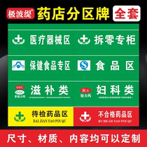 Drug Classification Card Pharmacy Classification Card Pharmacy Logo GSP Certification Classification Sticker Medicine Cabinet Wall Cabinet Label Sign Sticker Partition Listings Hangtag Set Up For Drugstore Lightbox Sheet Custom Style