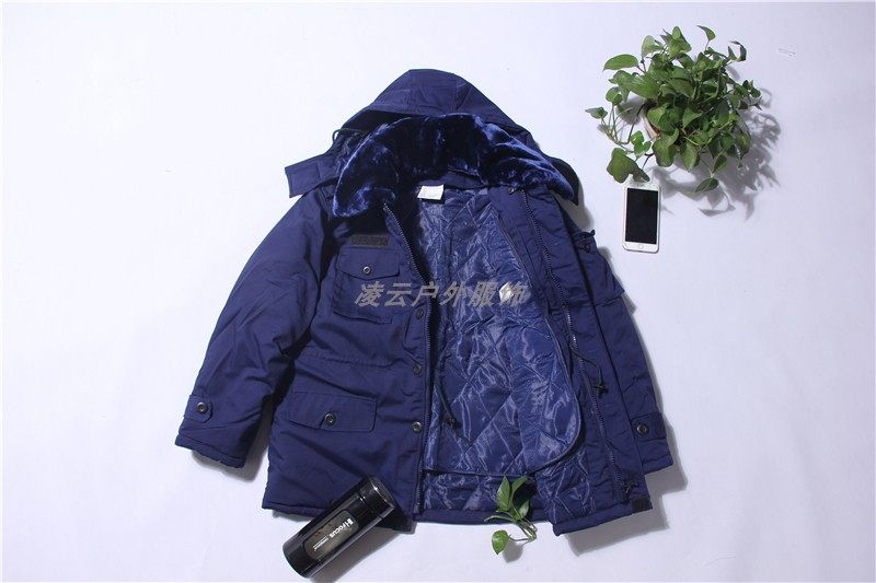 New fire winter camouflares big coat flame blue for training coat cotton coat waterproof and cold cotton clothes