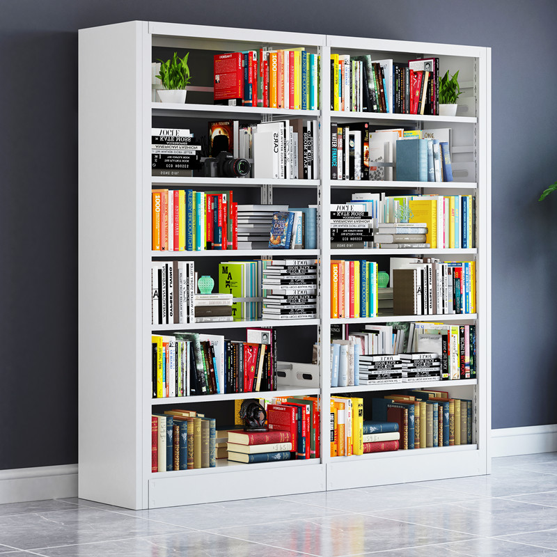 School library bookshelf steel bookstore reading room bookshelf iron home multi-layer archive data rack