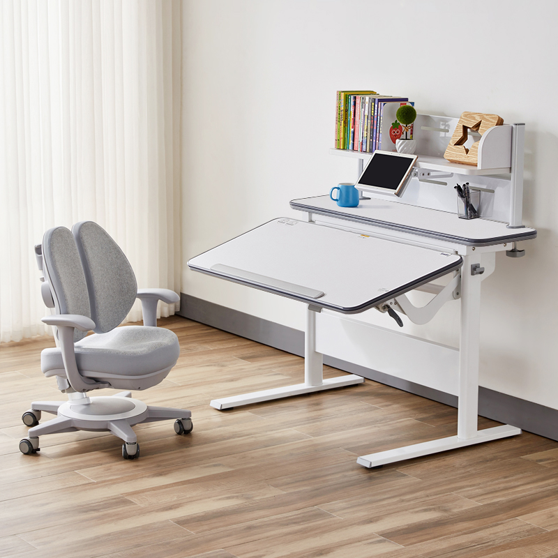 Sea Love Child Study Table And Chairs Suit Elementary And Middle School Students Desk Home Male Girl Can Lift Desk White