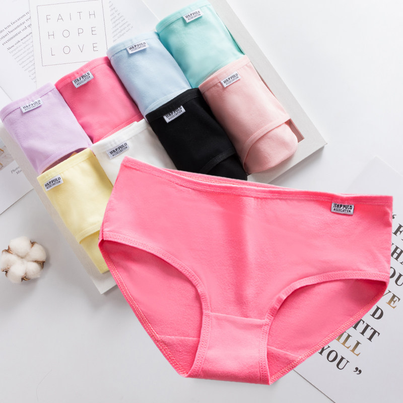 6 briefs Women's pure cotton Modale Sexy lace 100% All cotton Metropolitan Girl Lady Antibacterial Lady Triangle Pants