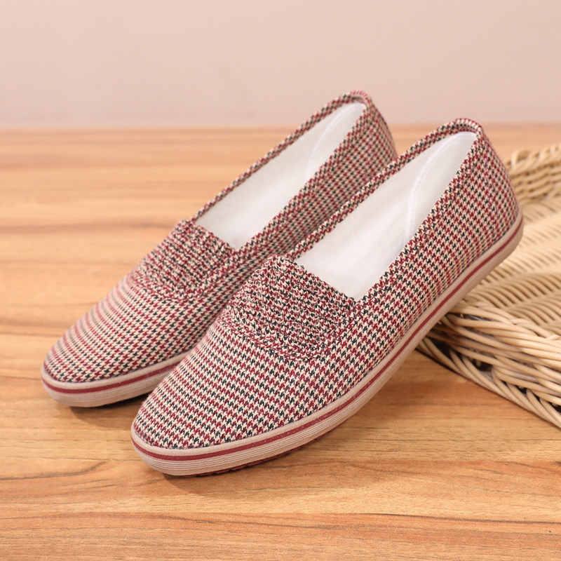 Lu Thai 2022 summer old Beijing cloth shoes middle-aged and elderly single shoes work shoes soft bottom casual slip-on women's shoes