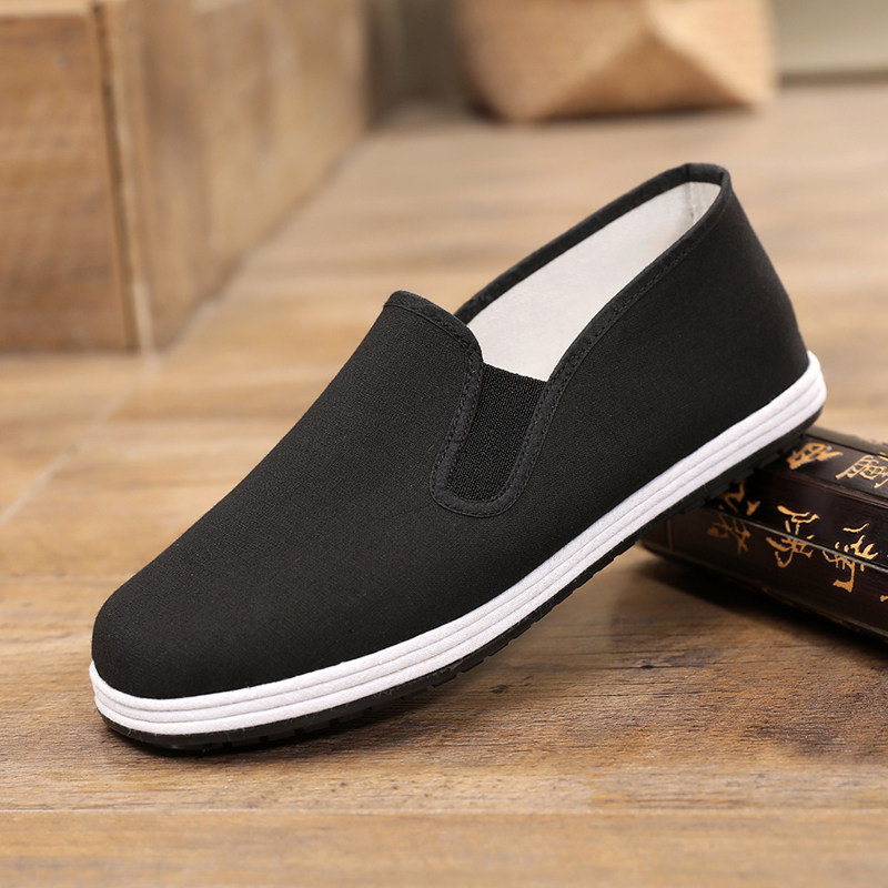 Lutai old Beijing cloth shoes men's handmade cloth shoes Melaleuca bottom cloth shoes breathable summer men's spring and autumn father's shoes a pedal