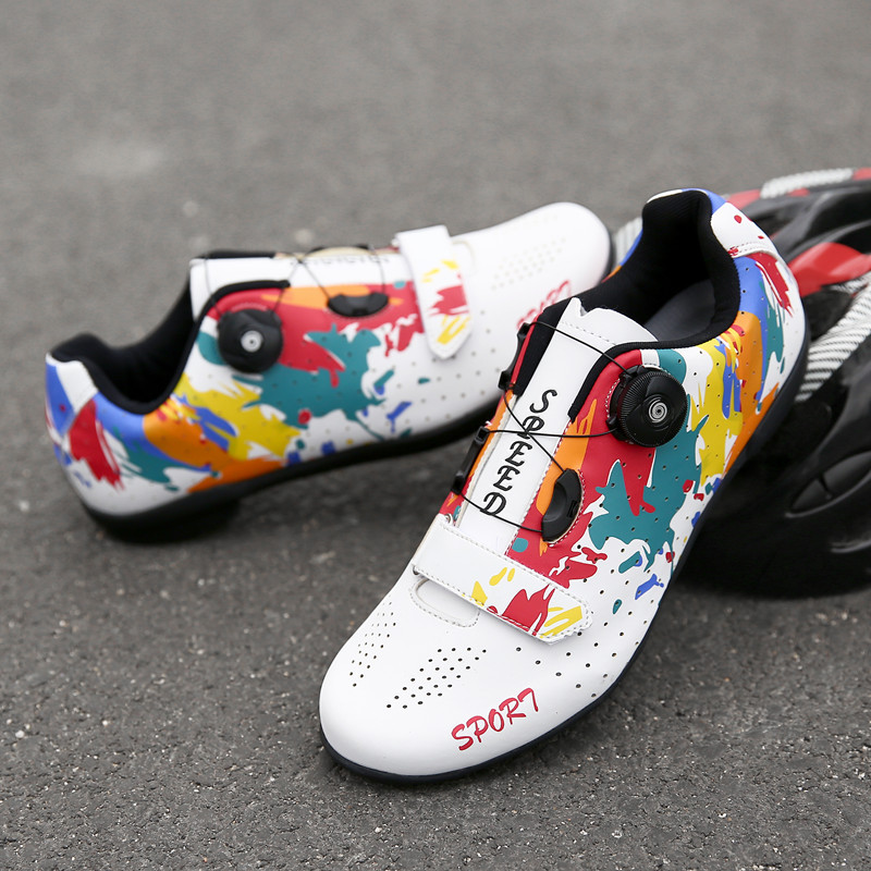 Professional Cycling Shoes, New Style Bicycle Lock-Free Shoes, Men's Mountain Bike Lock Shoes, Hard-Soled Breathable Road Bike Shoes, Cycling Shoes