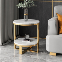 Coffee table Small apartment living room sofa side cabinet corner A few creative bedside side table A few simple bedroom marble round table