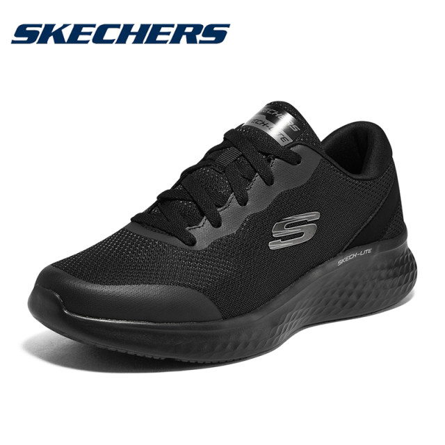 ເກີບຜູ້ຊາຍ Skechers ເກີບແລ່ນ Summer ໃຫມ່ຢ່າງເປັນທາງການ Flagship ເກີບສີດໍາທັງຫມົດ cushioning ເກີບກິລາ