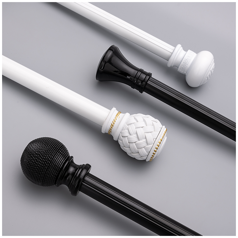 Thickening aluminum alloy ro ro ro curtain rod Nordic modern simple luxury silent punch single pole track