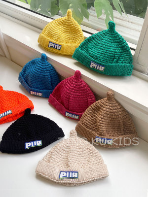 儿童秋冬季保暖帽瓜皮帽韩版INS风针织帽