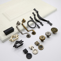 Cabinet door handle new Chinese style modern simple zinc alloy drawer wardrobe cabinet black handle handle factory