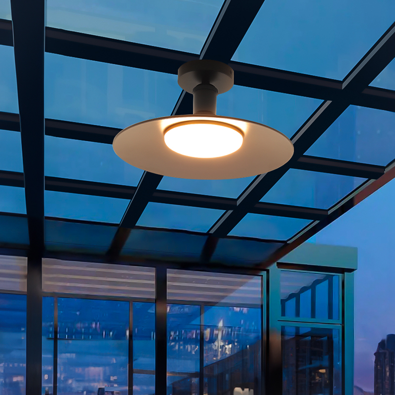 Special Lamp for Sunrooms, Balcony Ceiling Lamp, Waterproof Pavilion Courtyard Led Lighting Chandelier, Super Bright Glass Canopy Lamp