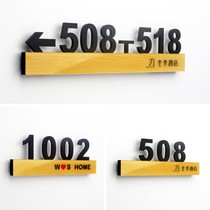 House number plate Household hotel hotel apartment Dormitory bed and breakfast room number plate creative personality high-end Nordic residential digital room number cue card floor indicator sign card custom made