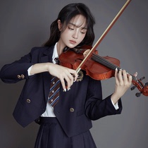 Violin handmade solid wood real pattern tiger pattern adult children beginners practice test performance special