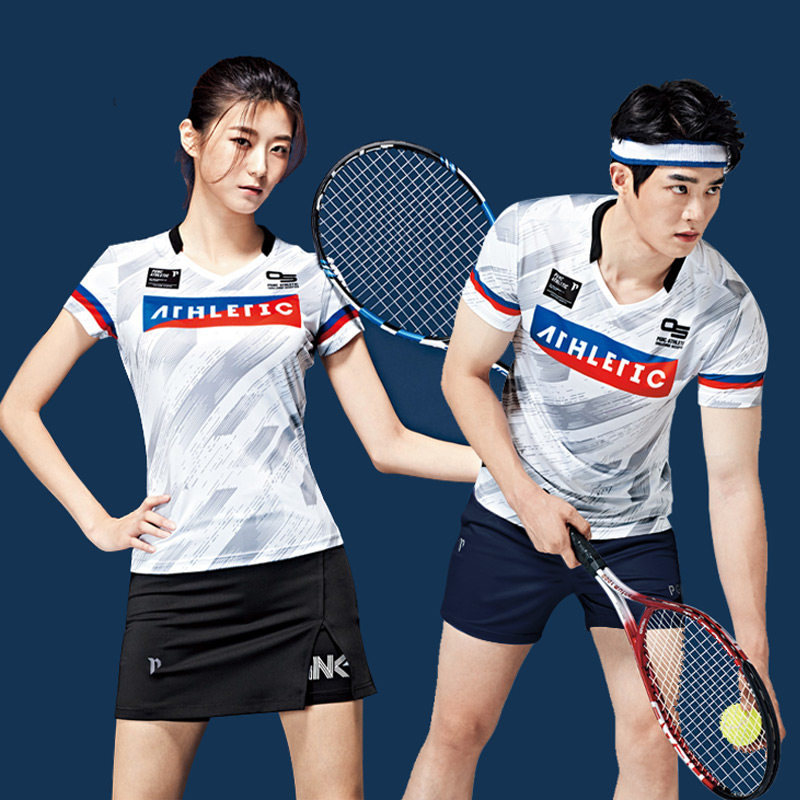 2020 Spring Summer Korea badminton suit men and women's T-shirt suit speed dry suction sweatshirt lovers' group purchase