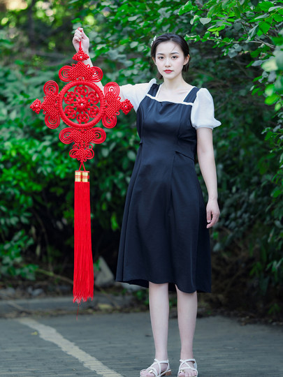 Tianyi Ji Chinese Knot Pendant, Large Size, for Living Room, Entrance, Bedroom, Tianji Cloud Brocade, Peace and Celebration Knot, High-End Handmade Hanging Decoration