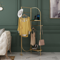 Nordic light luxury coat rack landing simple modern bedroom Net red home hanging clothes bag storage shelf