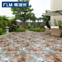 Flomi balcony antique brick tile 400x400 floor tiles Outdoor courtyard pebbles non-slip floor tiles