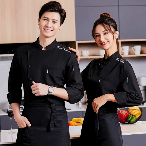 Шеф-повара Рабочая одежда мужская осенняя и зимняя одежда