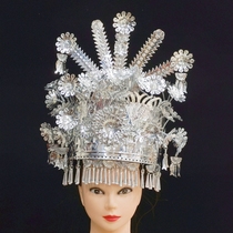 Miao childrens headwear and Miao hats new Guizhou Miao silver jewelry famous ethnic style headwear accessories