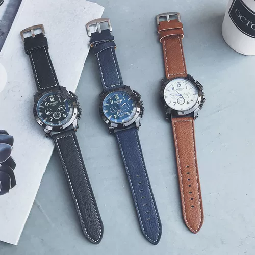 Трендовые швейцарские часы, мужские часы, модный кварцевый циферблат, 2025 года, в корейском стиле, подходит для подростков