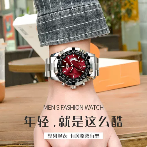 Швейцарские часы, механические мужские часы, водонепроницаемые кварцевые часы, Швейцария, полностью автоматический