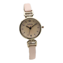 Watches for women niche high-end girls simple light luxurious good-looking retro brown thin belt small dial quartz watch