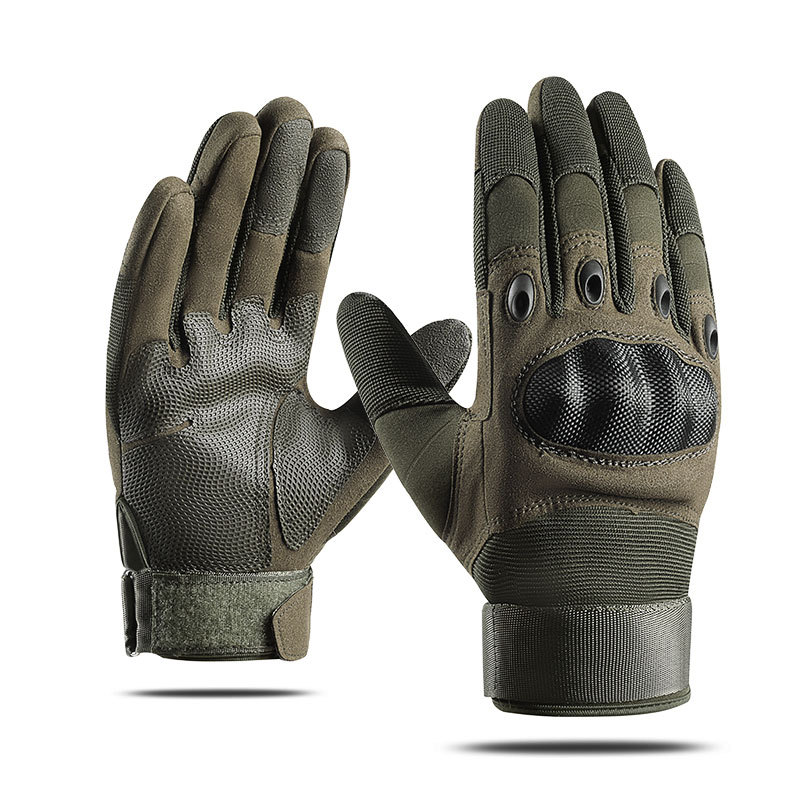Tactical gloves winter warm breathable outdoor mountaineering sports wear-resistant non-slip training protective full-finger touch screen gloves men