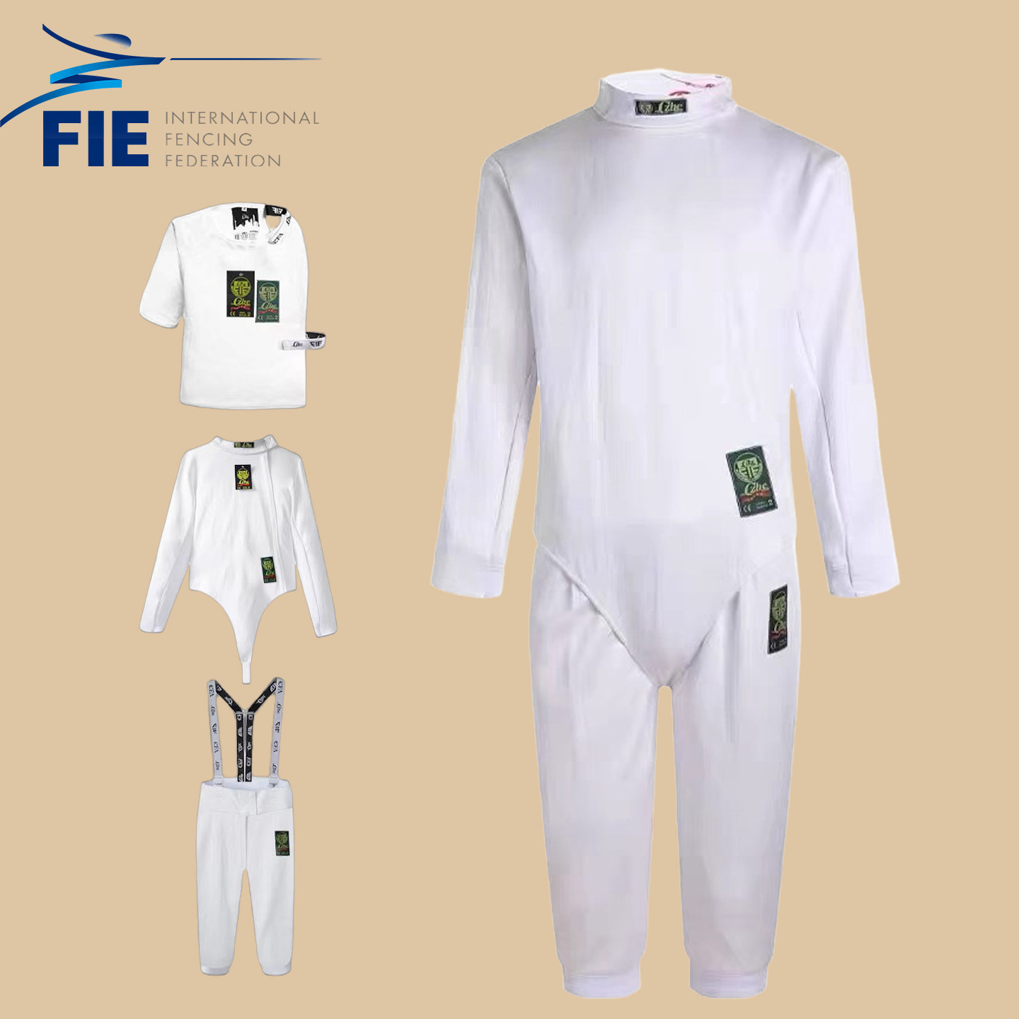 🔥专业击剑护具，安全保障！[FZ] CZHE儿童成人击剑防护服冰丝800N三件套🔥-花剑剑服-淘宝好物网