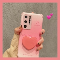 ins gradient honey peach pink smiling face applicable Huawei p40 p30pro mobile phone shell nova8 8se 8pro 8pro bracket 7 7se 7pro soft cover 6se