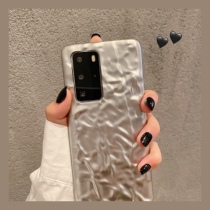 ins matt aluminum color tin foil paper applicable Huawei p40pro mobile phone shell huaweip40 irregular grain p30 silicone gel soft cover p30pro mesh red nova7 7p