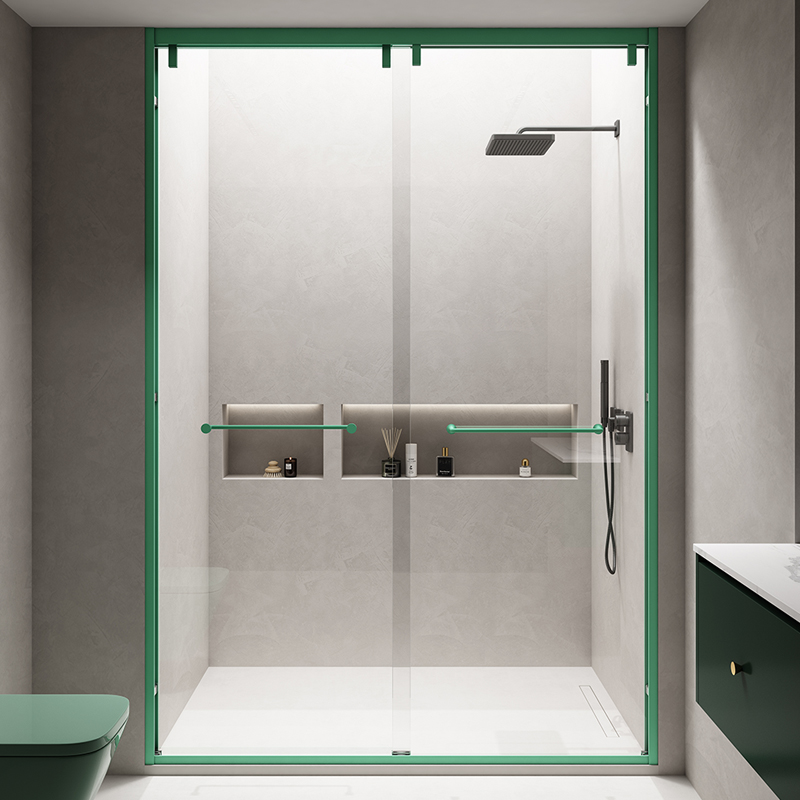 Color custom shower room dry and wet separation partition dressing room sliding door bathroom glass mobile bath room bath screen