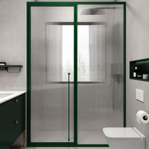Color custom shower room dry and wet separation partition toilet swing door bathroom Changhong glass word Bath screen