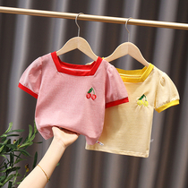Girl Summer Money Short Sleeve 2022 Half Sleeve Summer Womens Baby Summer Dress Foreign Air Children T-Shirt Girl Blouse Women Summer