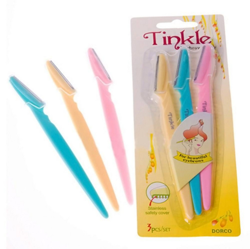 3pcs Eyebrow Shaper Razor Blades Facial Lip Hair Remove Shea