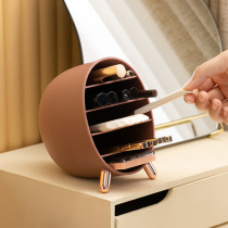 Eyeliner storage box cosmetics storage rack layered lipstick lip glaze divided desktop storage rack for makeup eyebrow pencils