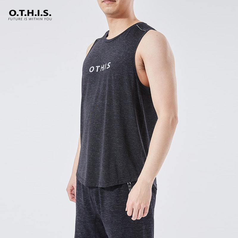 OTHIS Summer Men Sports Running Fitness Basketball Breathable Hygroscopic Perspiration Ice Sensation Sleeveless T-shirt Vest Thin